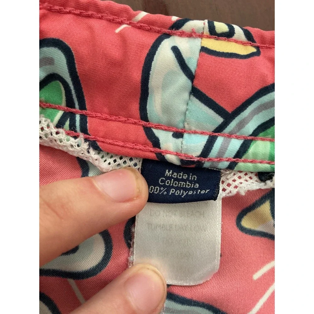 Vineyard Vines Mens Chappy Shrimp Cocktail Martini Swim Trunks Pink Size XXL